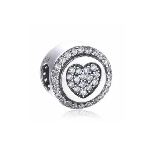 PANDORA Sparkling Heart Charm - PX00242-1B (image for) PANDORA Sparkling Heart Charm - PX00242-1B