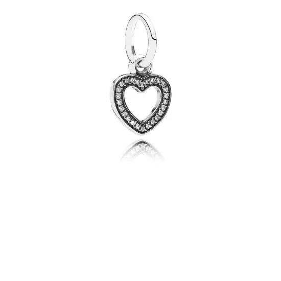 PANDORA Sparkling Heart Pendant Charm - 791304CZ