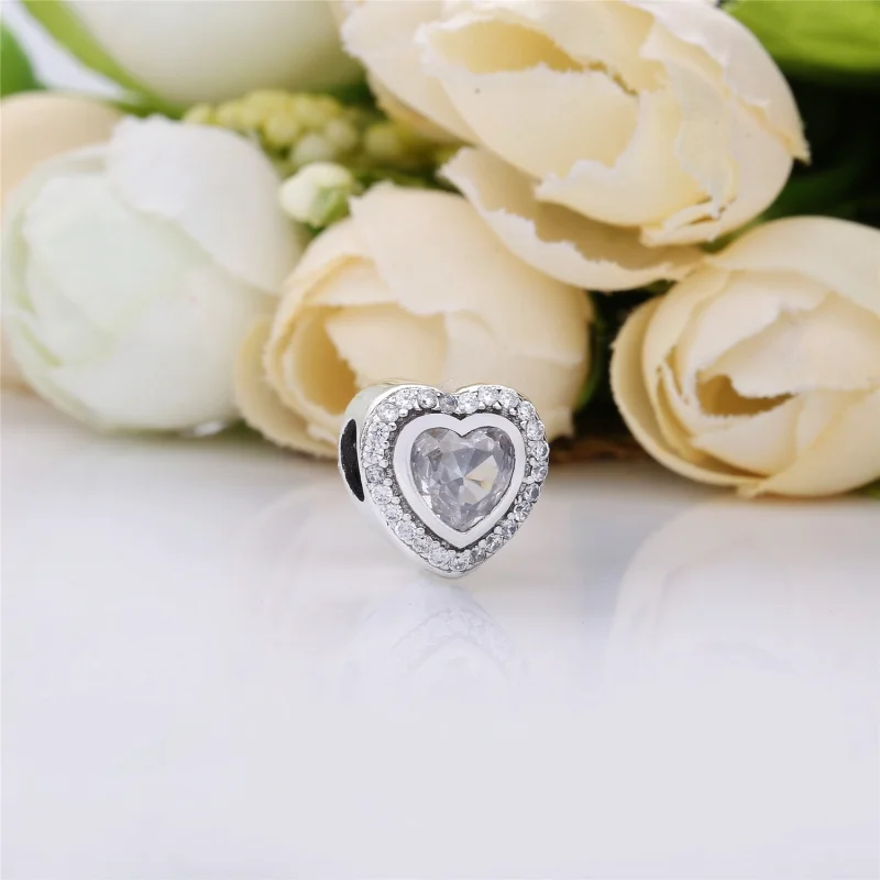 (image for) PANDORA Sparkling Love Charm, Clear CZ - 797608CZ - View 3