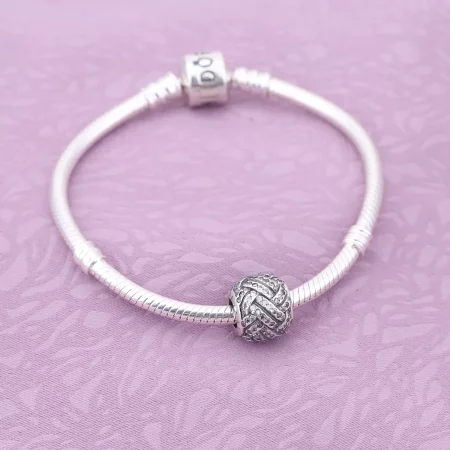 PANDORA Sparkling Love Knot Charm - 791537CZ