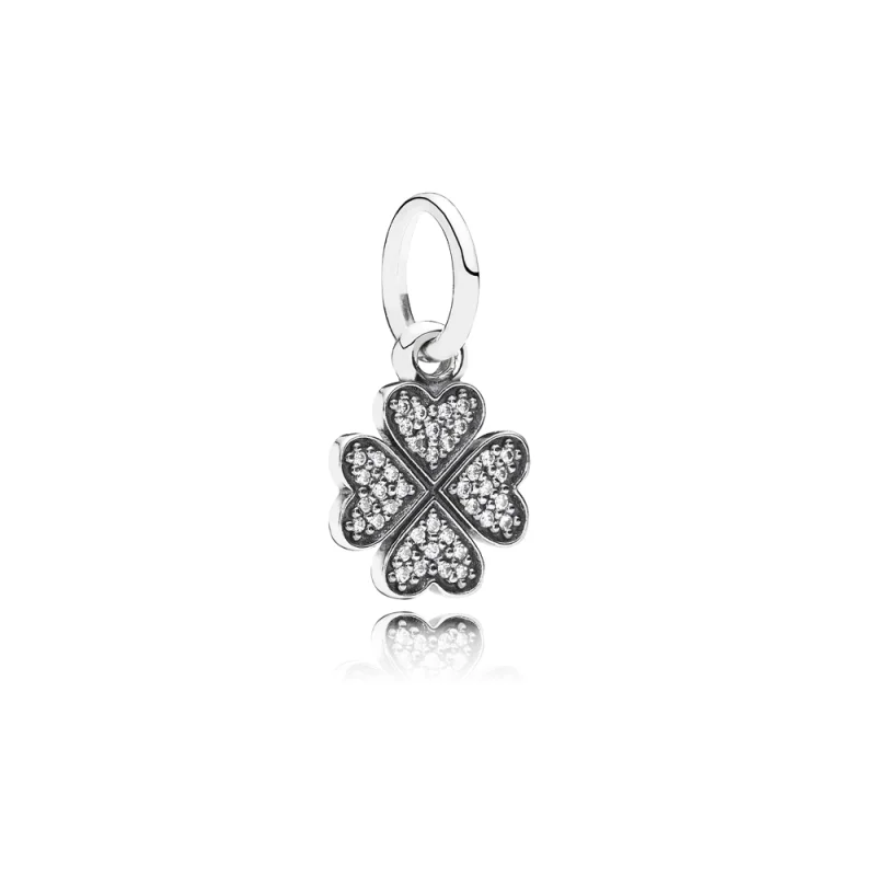 (image for) PANDORA Sparkling Lucky Clover Pendant Charm - 791309CZ - Product Image