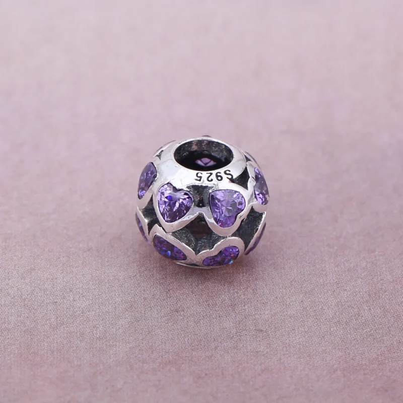 (image for) PANDORA Sparkling Openwork Heart Charm - 791250CZS - View 4
