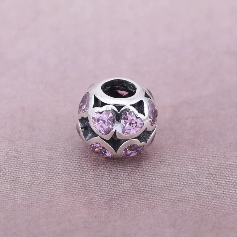 (image for) PANDORA Sparkling Openwork Heart Charm - 791250CZS - View 5