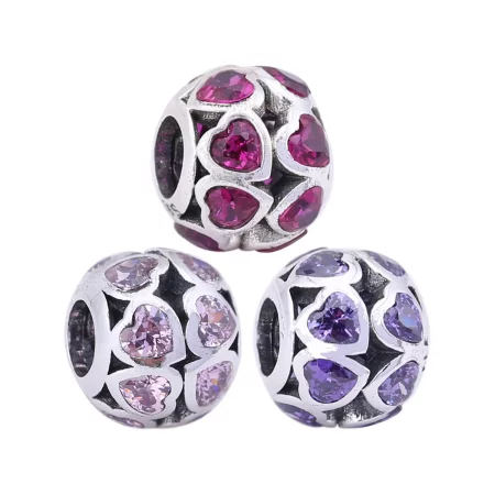 PANDORA Sparkling Openwork Heart Charm - 791250CZS