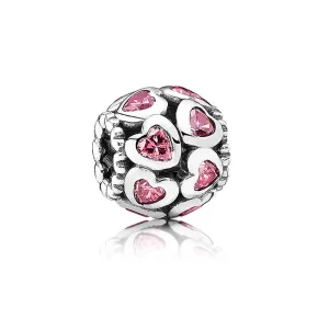 (image for) PANDORA Sparkling Openwork Heart Charm - 791250CZS