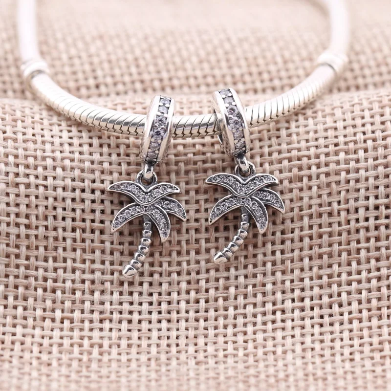 (image for) PANDORA Sparkling Palm Tree Pendant Charm - 791540CZ - View 2