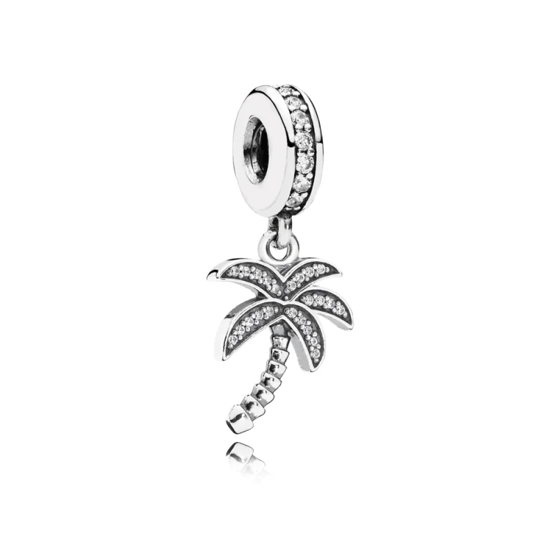 (image for) PANDORA Sparkling Palm Tree Pendant Charm - 791540CZ - Product Image