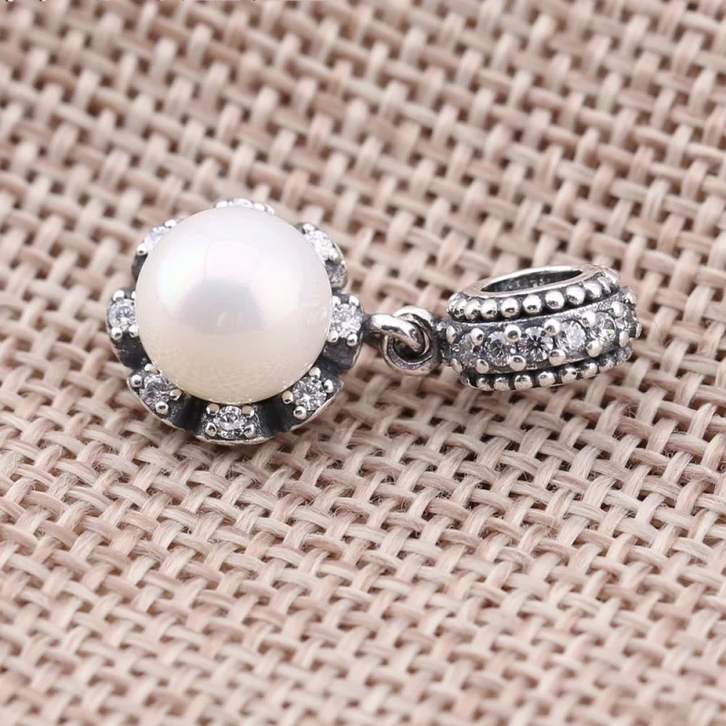 (image for) PANDORA Sparkling Pearl Pendant Charm - 791385P - View 2