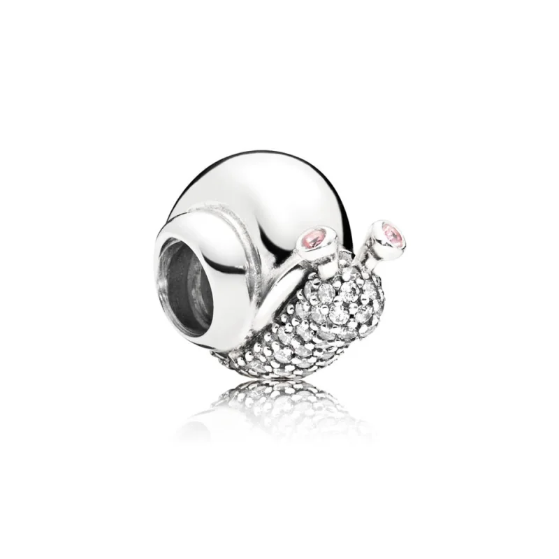 (image for) PANDORA Sparkling Snail Charm, Clear & Orchid CZ - 797063CZ - Product Image