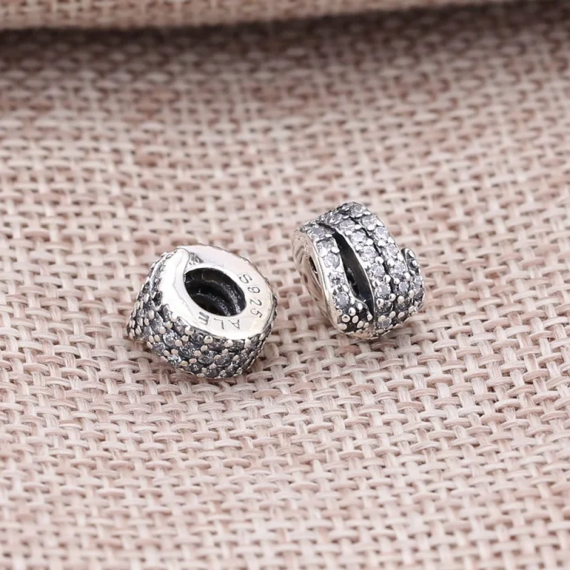 (image for) PANDORA Sparkling Snake, Clear Cz & Black Crystal Charm - 791539cz - View 3