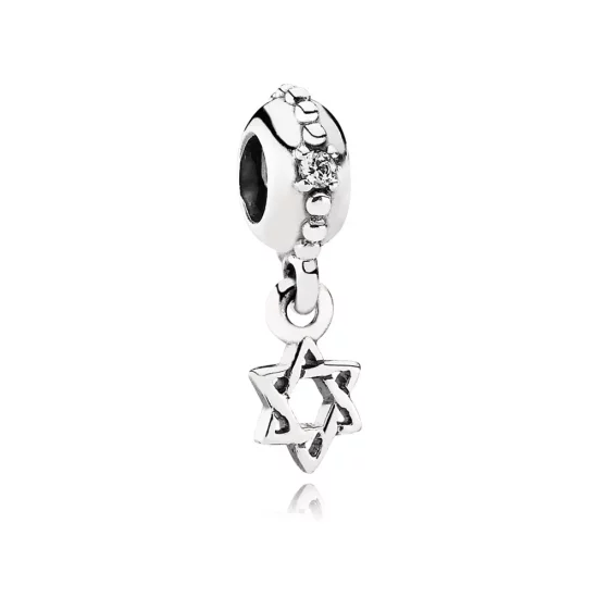 PANDORA Star of David Dangle, Clear CZ - 791167CZ