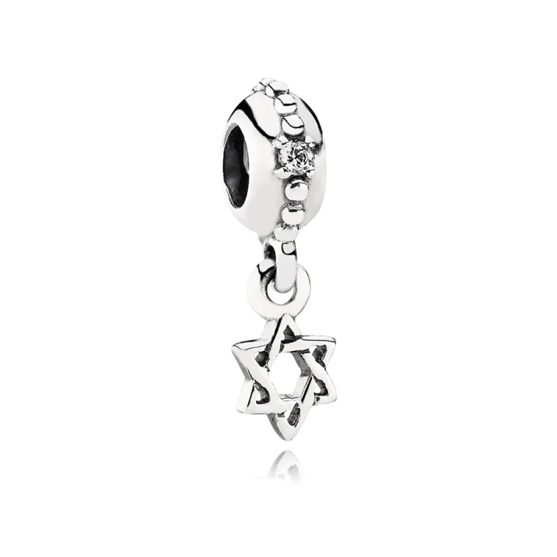 (image for) PANDORA Star of David Dangle, Clear CZ - 791167CZ - Product Image