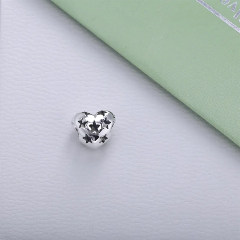 (image for) PANDORA Starry Heart Openwork Charm - 791393 - View 2