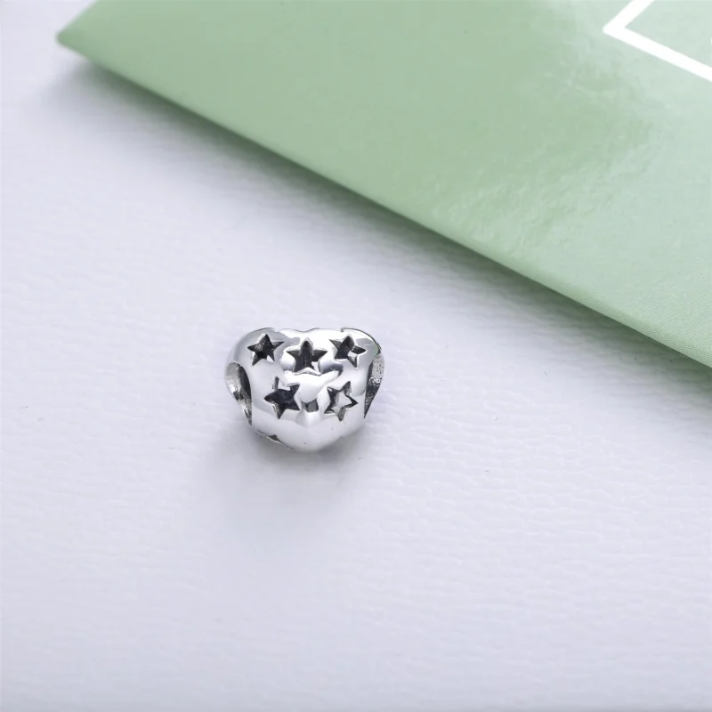 (image for) PANDORA Starry Heart Openwork Charm - 791393 - View 3