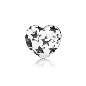 PANDORA Starry Heart Openwork Charm - 791393