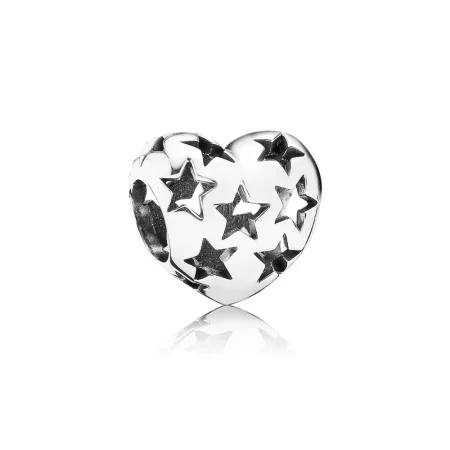 PANDORA Starry Heart Openwork Charm - 791393