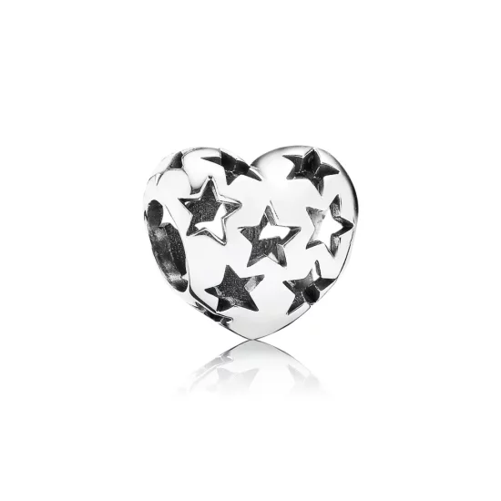 PANDORA Starry Heart Openwork Charm - 791393