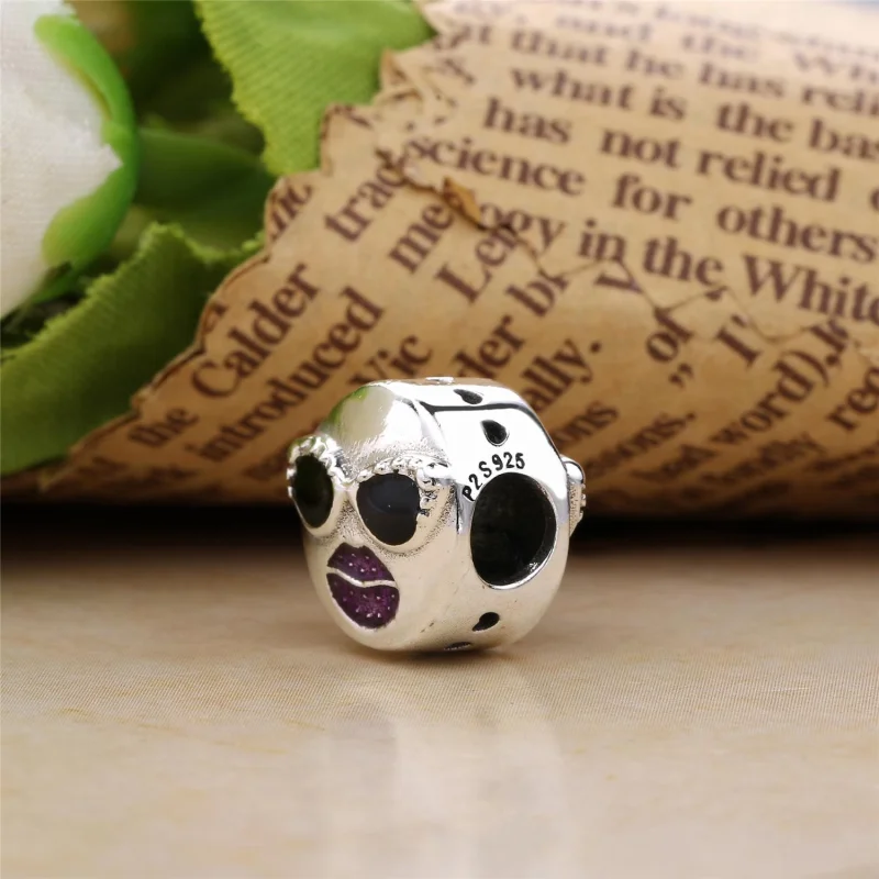 (image for) PANDORA Stay Cool Charm, Black & Purple Enamel & Clear CZ - 797184CZ - View 3