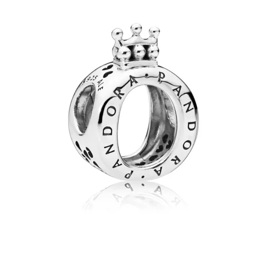 PANDORA Sterling Silver \"O\" Crown Charm - 797401