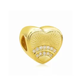PANDORA Sunshine Heart Charm, PANDORA Shine™ & Clear CZ - PX00330-1