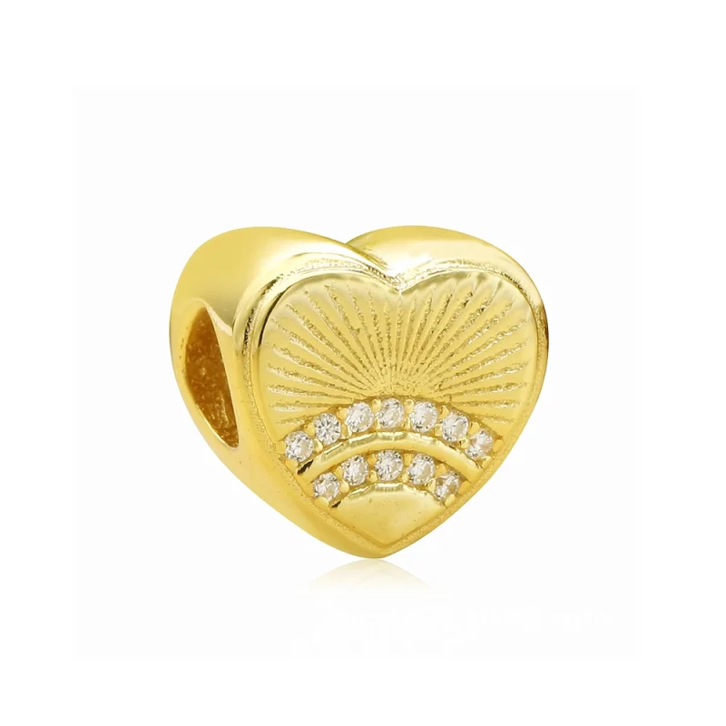 (image for) PANDORA Sunshine Heart Charm, PANDORA Shine™ & Clear CZ - PX00330-1 - Product Image