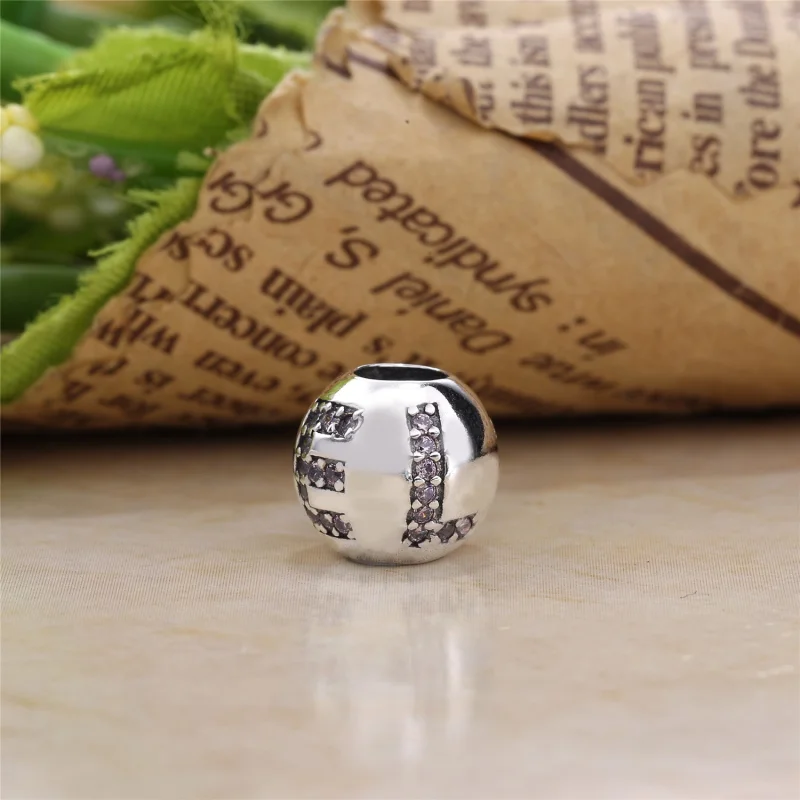(image for) PANDORA Surrounded By Love Charm, Pink CZ - 791196PCZ - View 3