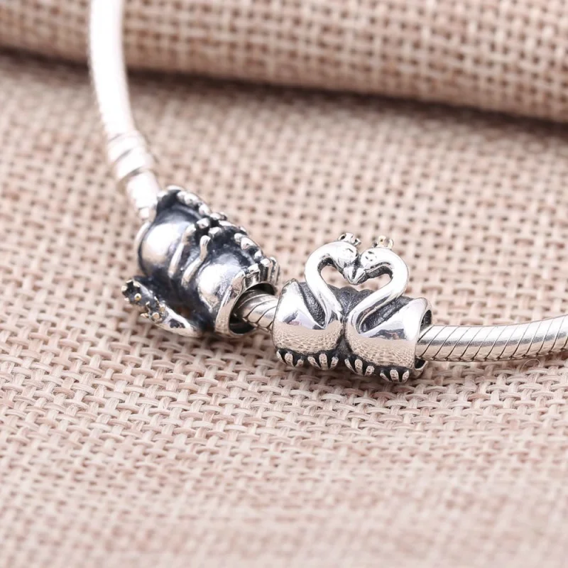 (image for) PANDORA Swan Embrace Charm - 791189 - View 2