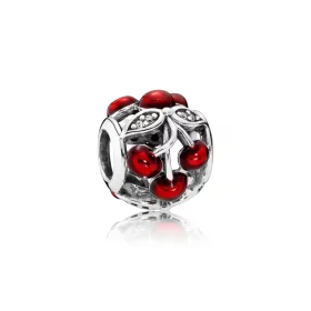 PANDORA Sweet Cherries, Glossy Red Enamel & Clear Cz Charm - 791900EN73