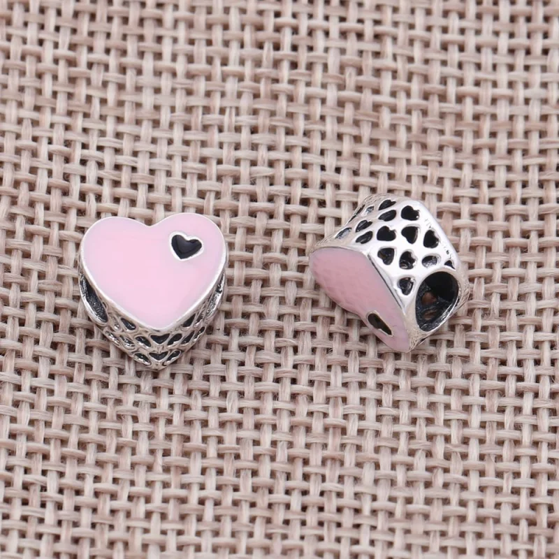 (image for) PANDORA Sweet Love Heart Charm - 791812EN40 - View 3