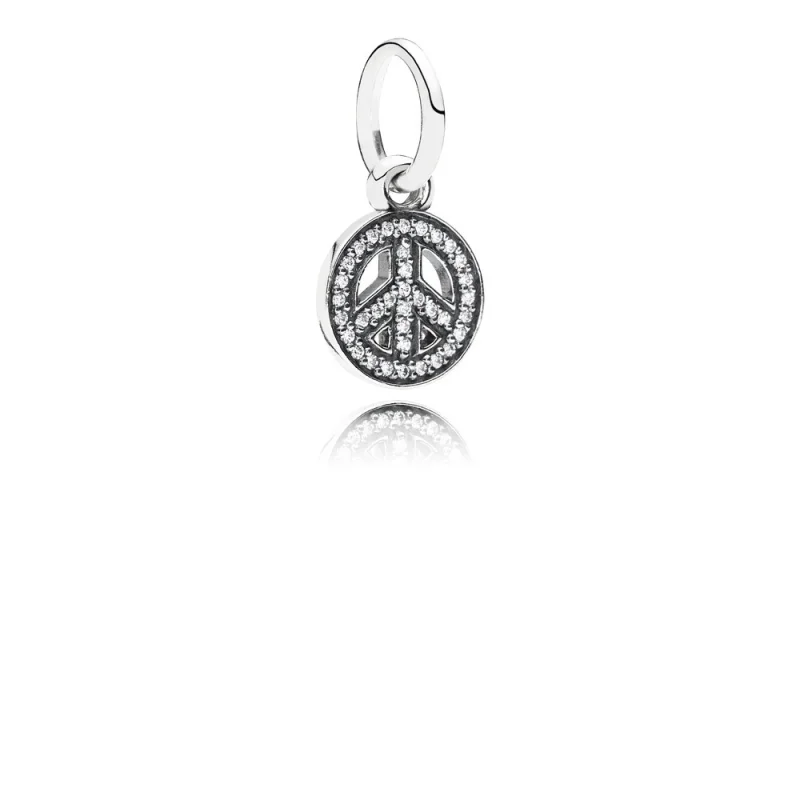 (image for) PANDORA Symbol of Peace, Clear Cz Pendant Charm - 791308CZ - Product Image