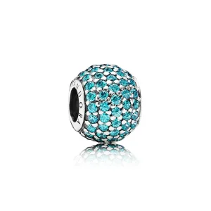 (image for) PANDORA Teal Pavé Ball Charm - 791051MCZ