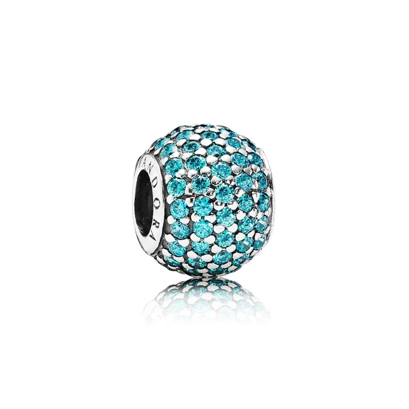 (image for) PANDORA Teal Pavé Ball Charm - 791051MCZ - Product Image