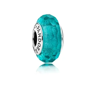 (image for) PANDORA Teal Shimmer Glass Murano Bead Charm - 791655