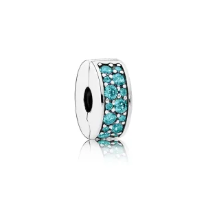 (image for) PANDORA Teal Shining Elegance Spacer Clip - 791817MCZ