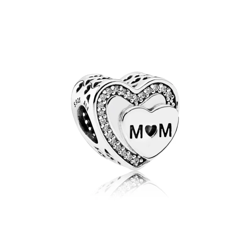 (image for) PANDORA Tribute to Mom, Clear CZ Charm - 792070CZ - Product Image
