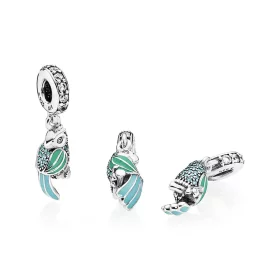 PANDORA Tropical Parrot Pendant Charm - 791903ENMX PANDORA Tropical Parrot Pendant Charm - 791903ENMX