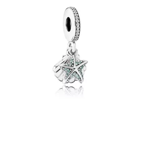 PANDORA Tropical Starfish & Seashell Pendant Charm - 792076CZF PANDORA Tropical Starfish & Seashell Pendant Charm - 792076CZF