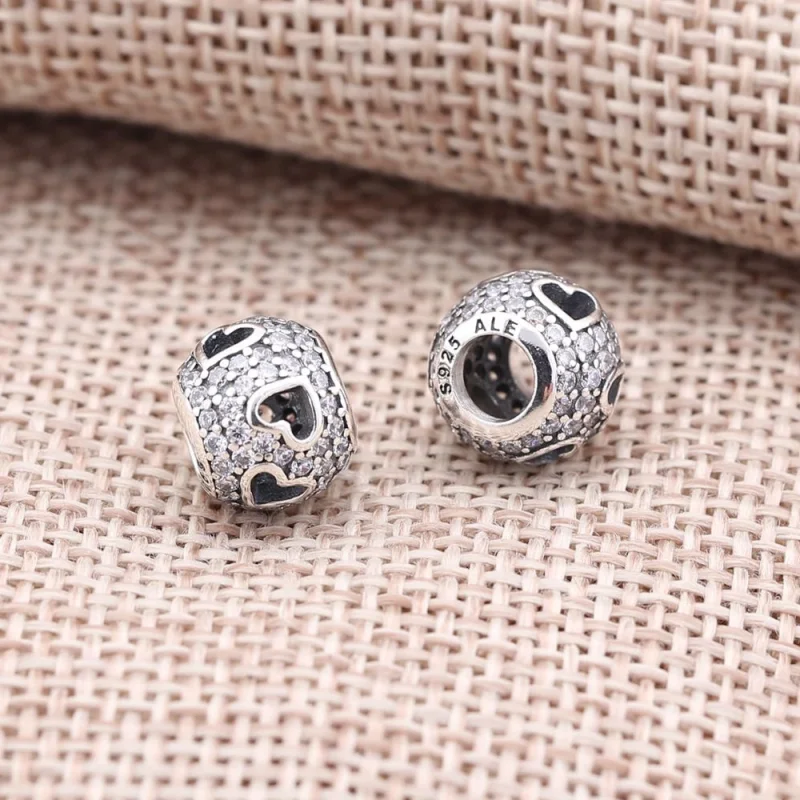 (image for) PANDORA Tumbling Hearts Charm - 791426CZ - View 2