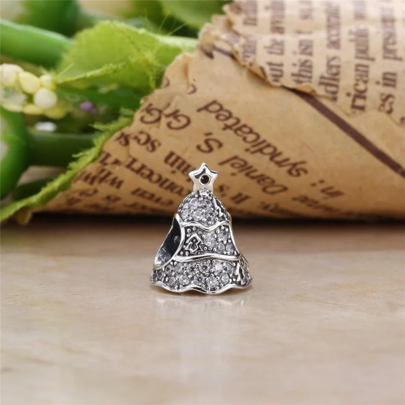 (image for) PANDORA Twinkling Christmas Tree Charm - 791765CZ - View 4