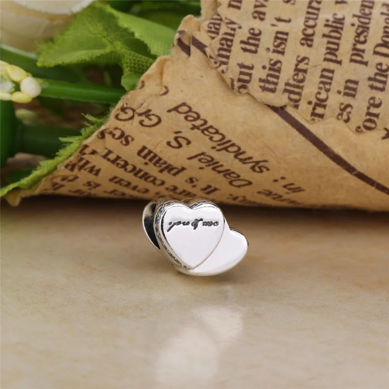 (image for) PANDORA Two Hearts Charm, Clear CZ - 796560CZ - View 4