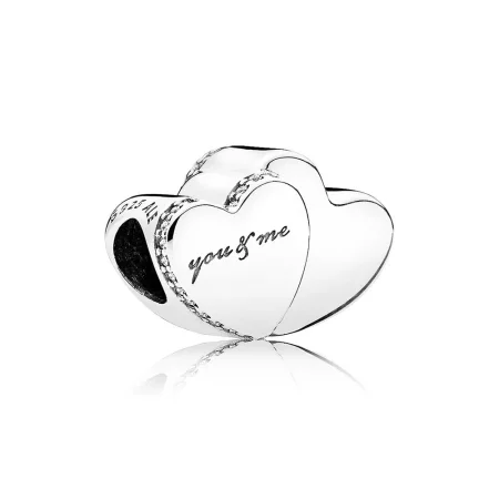 PANDORA Two Hearts Charm, Clear CZ - 796560CZ
