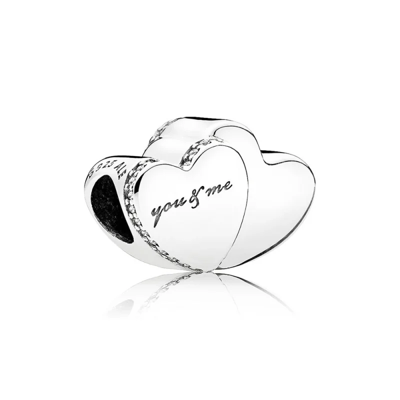 (image for) PANDORA Two Hearts Charm, Clear CZ - 796560CZ - Product Image