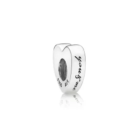 PANDORA Two Hearts Spacer, Clear CZ - 796559CZR