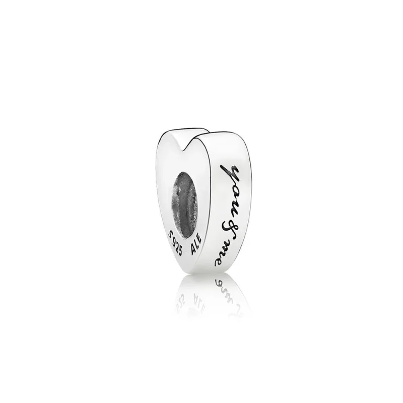(image for) PANDORA Two Hearts Spacer, Clear CZ - 796559CZR - View 2