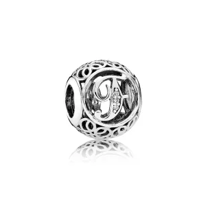 (image for) PANDORA Vintage Letter F Charm - 791850cz