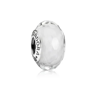 (image for) PANDORA White Faceted Murano Bead Charm - 791070