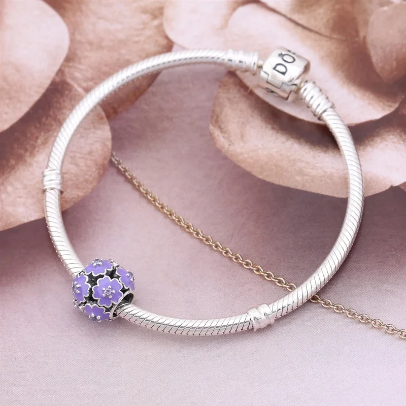 (image for) PANDORA White Primrose Meadow Charm - 791488EN12 - View 3