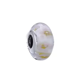 PANDORA Yellow flower Glass Murano Charm - PL00030-1 PANDORA Yellow flower Glass Murano Charm - PL00030-1