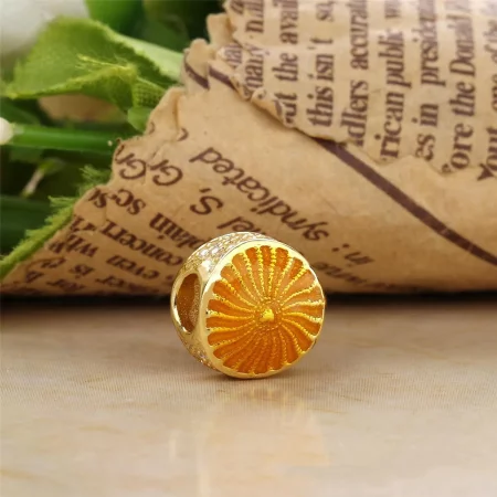 Rays of Sunshine Charm, PANDORA Shine™, Yellow Enamel Clear CZ - 767128EN158