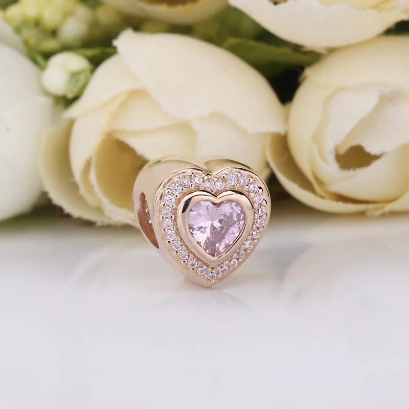 (image for) Sparkling Love Charm, PANDORA Rose™ & Pink Crystal - 787608NPM - View 2